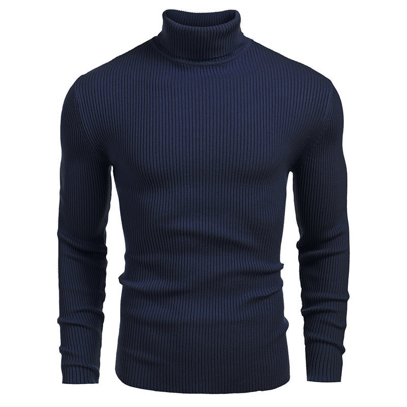 👔Slim & Versatile, 13 Colors🧶 Men's Turtleneck Sweater – Classic Solid, Business & Casual ✨