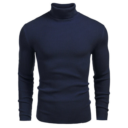 👔Slim & Versatile, 13 Colors🧶 Men's Turtleneck Sweater – Classic Solid, Business & Casual ✨