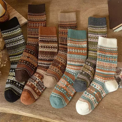 ✨7 pairs🧦Fall & Winter Warmth, Retro Long Socks