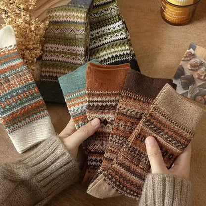 ✨7 pairs🧦Fall & Winter Warmth, Retro Long Socks