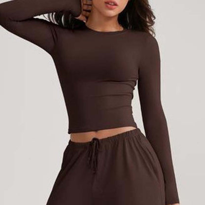 👗High-Waist Slimming, Elongating✨ Women's Two-Piece Set – Fitted Top & Wide-Leg Pants, Flattering Silhouette ✨