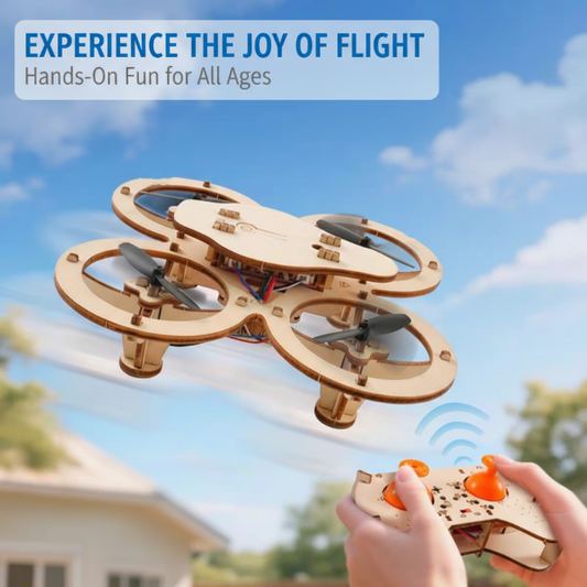 🧩 Kit de Construcție Drone din Lemn DIY – Construiește-ți Propria Mașinărie Zburătoare!  🚁✨