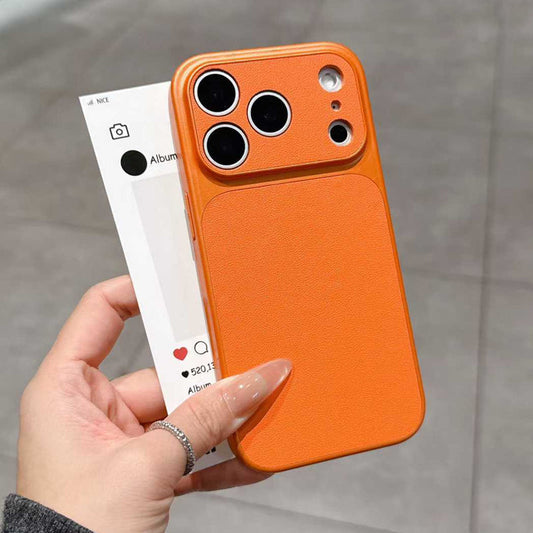 Husă premium pentru telefon, cu textură din piele și rezistentă la șocuri