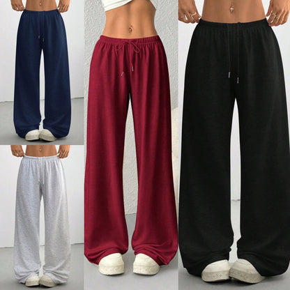 👖Wide-Leg Comfort, Adjustable Drawstring🌀 Women's Wide-Leg Sports Pants – Loose Fit & Soft Polyester | Everyday Casual Ease ✨