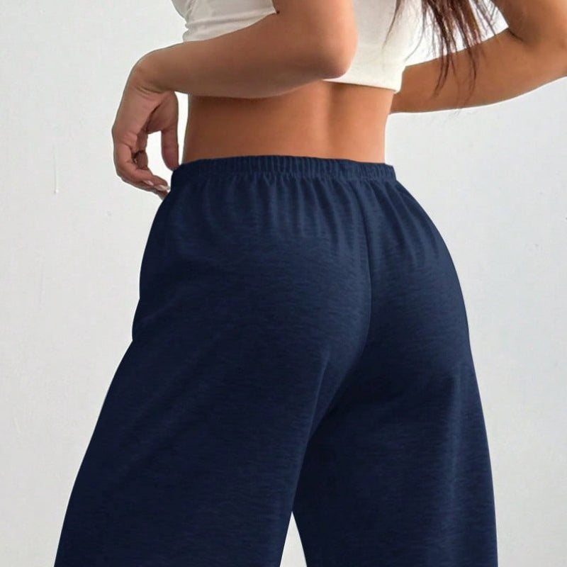 👖Wide-Leg Comfort, Adjustable Drawstring🌀 Women's Wide-Leg Sports Pants – Loose Fit & Soft Polyester | Everyday Casual Ease ✨