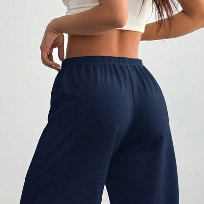 👖Wide-Leg Comfort, Adjustable Drawstring🌀 Women's Wide-Leg Sports Pants – Loose Fit & Soft Polyester | Everyday Casual Ease ✨