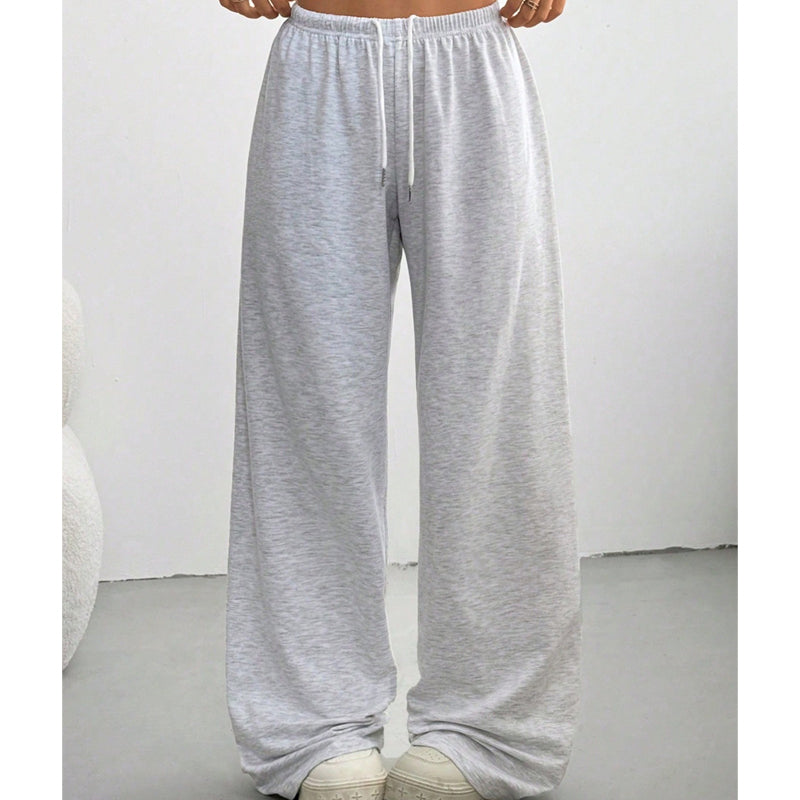 👖Wide-Leg Comfort, Adjustable Drawstring🌀 Women's Wide-Leg Sports Pants – Loose Fit & Soft Polyester | Everyday Casual Ease ✨