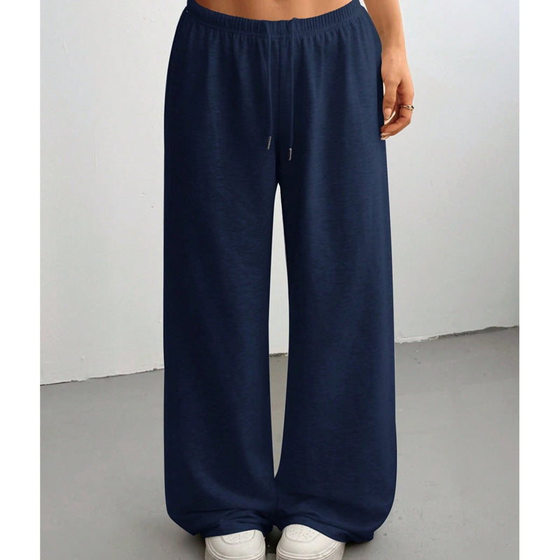 👖Wide-Leg Comfort, Adjustable Drawstring🌀 Women's Wide-Leg Sports Pants – Loose Fit & Soft Polyester | Everyday Casual Ease ✨