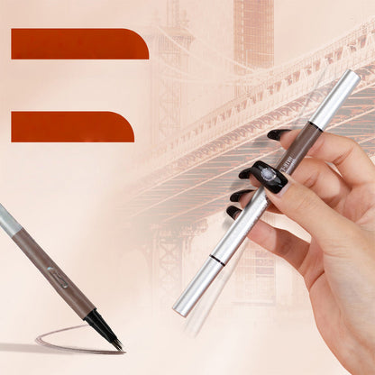 ✏️Microblade Precision, Natural Hair Strokes👁️ Dual-Ended Brow & Eyeliner Pen – Four-Prong Tip | Effortlessly Create Natural Brows, Perfect for Daily Makeup ✨