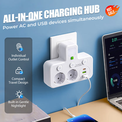 🔌✨ Priză Inteligentă cu Porturi USB – Conectivitate Totală și Control Modern pentru Casa Ta! 📱💡