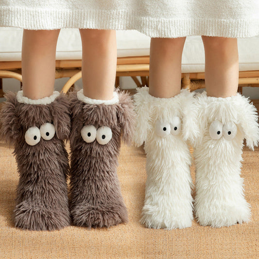 🏆🔥LAST DAY BUY 1 GET 1 FREE⚡50K+ SOLD💕 Women's Anti-Slip Plush Floor Socks – Fleece-Lined Warmth & Safety ✨