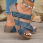 👡✨ Sandale cu Curele Duble și Platformă | Stil Estival de Top & Confort pe Plajă ☀️🏖️
