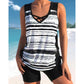🩱 Tankini Damă 2 Piese cu Imprimeu | Costum de Baie Confortabil & Elegant 🌊✨