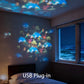🌊✨ Proiector de Valuri Oceanice – Aurore Rotative, Lumină Reglabilă și Reîncărcabil (cu/opțional difuzor Bluetooth) – Decor de Vis pentru Dormitor! 🎁🌙