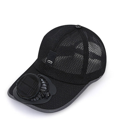 🌞 Șapcă de baseball respirabilă, cu ventilator solar de răcire încorporat 🧢
