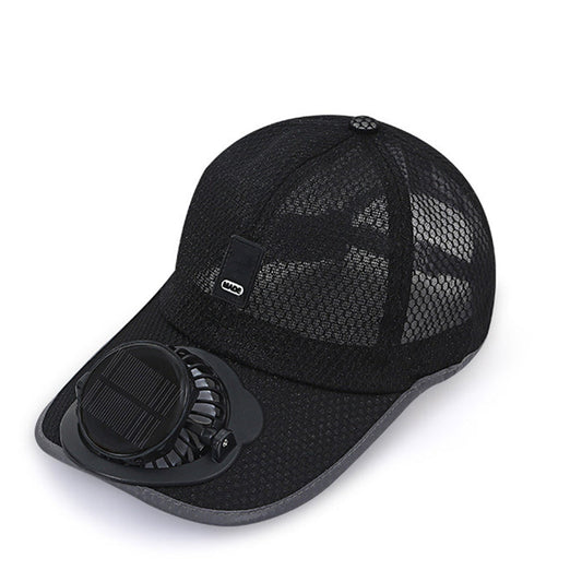🌞 Șapcă de baseball respirabilă, cu ventilator solar de răcire încorporat 🧢