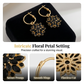 🖤✨ Cercei Delicați cu Floare Neagră – Mister și Eleganță pentru Ținuta Ta! 🌹💃