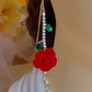 ✨💎 Cercei Moderni cu Cristale Roșu Trandafiriu – Eleganță și Strălucire în Fiecare Zi! 🌹👩