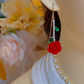 ✨💎 Cercei Moderni cu Cristale Roșu Trandafiriu – Eleganță și Strălucire în Fiecare Zi! 🌹👩