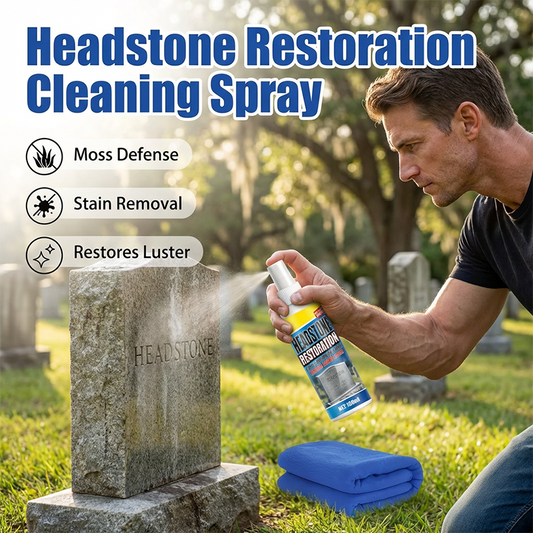 💖LAST DAY SALE 50% OFF!!🧽Restores Luster, Safe for All Stone🌿 Headstone Restoration Cleaning Spray – Professional Formula | Instantly Removes Moss, Algae & Stains, Brings Back Natural Beauty ✨