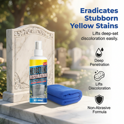 💖LAST DAY SALE 50% OFF!!🧽Restores Luster, Safe for All Stone🌿 Headstone Restoration Cleaning Spray – Professional Formula | Instantly Removes Moss, Algae & Stains, Brings Back Natural Beauty ✨