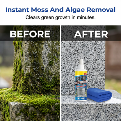 💖LAST DAY SALE 50% OFF!!🧽Restores Luster, Safe for All Stone🌿 Headstone Restoration Cleaning Spray – Professional Formula | Instantly Removes Moss, Algae & Stains, Brings Back Natural Beauty ✨