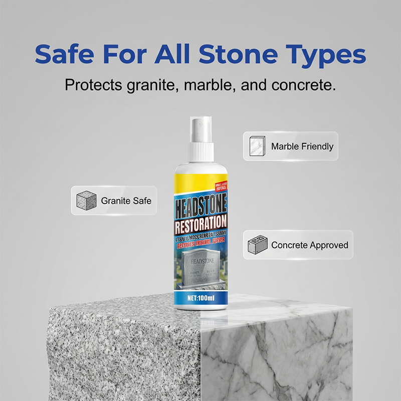 💖LAST DAY SALE 50% OFF!!🧽Restores Luster, Safe for All Stone🌿 Headstone Restoration Cleaning Spray – Professional Formula | Instantly Removes Moss, Algae & Stains, Brings Back Natural Beauty ✨
