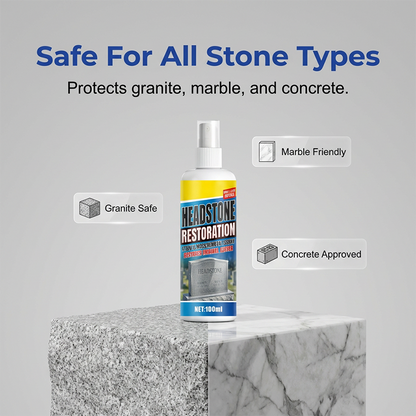 💖LAST DAY SALE 50% OFF!!🧽Restores Luster, Safe for All Stone🌿 Headstone Restoration Cleaning Spray – Professional Formula | Instantly Removes Moss, Algae & Stains, Brings Back Natural Beauty ✨