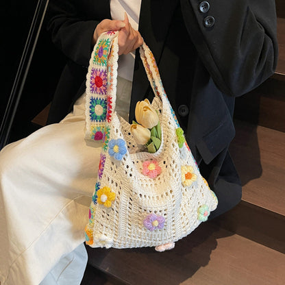 👜✨ Geantă Bohemiană Croșetată – Spațioasă, Versatilă și Plină de Farmec! 🌼🌊