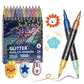 🎨✨ Set de Markere cu Sclipici, Vârf Dublu – 24 de Culori Vibrante pentru Creații Magice! 🖌️💖