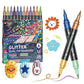 🎨✨ Set de Markere cu Sclipici, Vârf Dublu – 24 de Culori Vibrante pentru Creații Magice! 🖌️💖