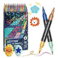 🎨✨ Set de Markere cu Sclipici, Vârf Dublu – 24 de Culori Vibrante pentru Creații Magice! 🖌️💖
