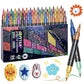 🎨✨ Set de Markere cu Sclipici, Vârf Dublu – 24 de Culori Vibrante pentru Creații Magice! 🖌️💖