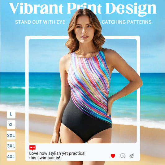 👙✨ Costum de Baie Întreg cu Imprimeu – Stil Fashion & Siluetă Elegantă! 🌊☀️