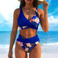 🌸✨ Set Bikini cu Talie Înaltă și Imprimeu Floral – Nou & Ofertă Specială! 👙☀️