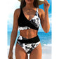 🌸✨ Set Bikini cu Talie Înaltă și Imprimeu Floral – Nou & Ofertă Specială! 👙☀️
