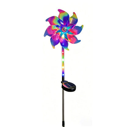 🌈✨ Pinwheel de Grădină Curcubeu cu Energie Solară – Magie și Culoare în Curtea Ta! 🏡💫