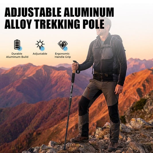 ⛰️✨ Baston de Drumeție Reglabil din Aluminiu | Rezistent, Ușor & cu Amortizare a Șocurilor 🌲🥾