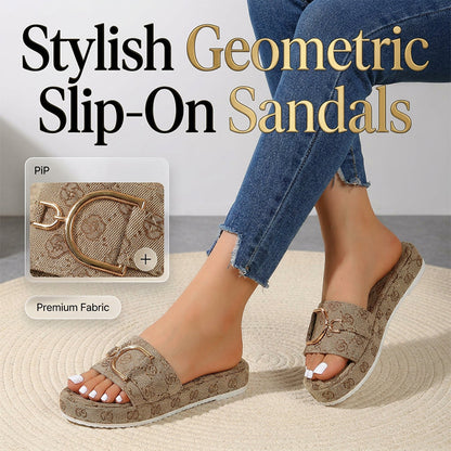 👡✨ Papuci Comozi cu Model Geometric – Stil Modern și Libertate la Fiecare Pas! 🏙️☀️