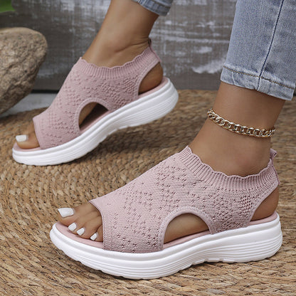 👡 Sandale Tricotate cu Platformă pentru Femei | Respirabile, Ușoare & Moi – Confort Maxim ✨🌿