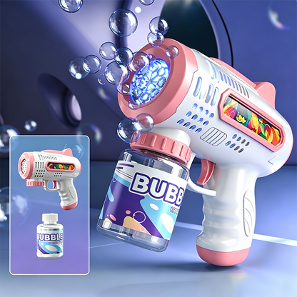 🔫✨ Pistol de Bule cu Multiple Orificii și Efecte Luminoase – Magie Colorată și Distracție Garantată pentru Copii! 🌈🎉