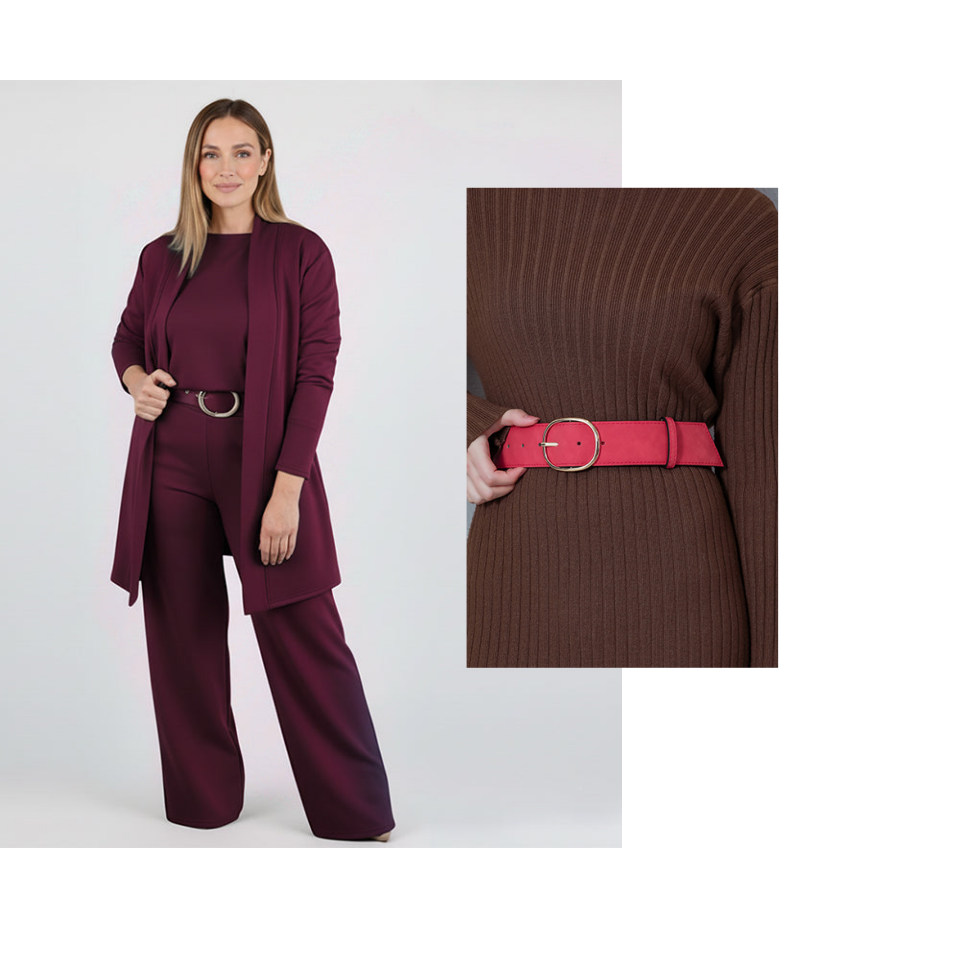 👗Elegant 3-Piece Set, Effortless Styling – Women's Long Cardigan, Top & Pants Set ✨