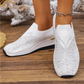 👟 Pantofi sport slip-on cu fluturi cu strasuri pentru femei - Strălucește la fiecare pas  ✨