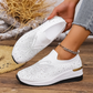 👟 Pantofi sport slip-on cu fluturi cu strasuri pentru femei - Strălucește la fiecare pas  ✨