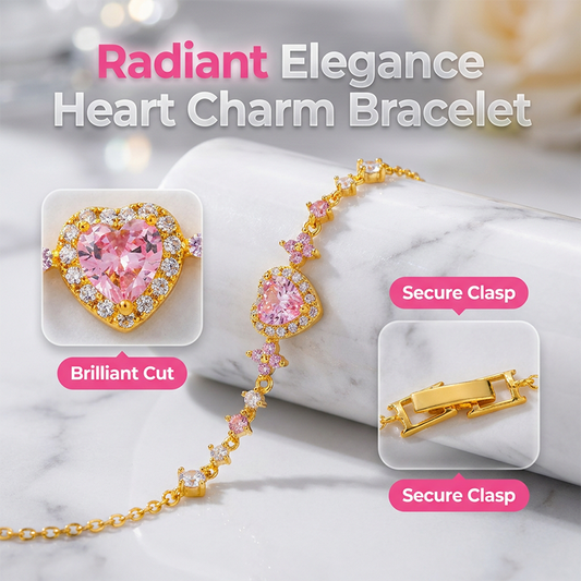 💖✨ Brățară Elegantă cu Diamante Sintetice în Formă de Inimă – Strălucire Fascinantă, Design Modern și Cadoul Perfect! 🎁👑