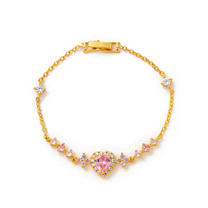 💖✨ Brățară Elegantă cu Diamante Sintetice în Formă de Inimă – Strălucire Fascinantă, Design Modern și Cadoul Perfect! 🎁👑