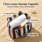 👜✨ Geantă Tote Clasică cu Dungi Verticale – Stil de Plajă, Încăpătoare și Perfectă pentru Cumpărături! 🏖️🛍️