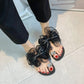 👡✨ Sandale de Plajă Elegante, cu Fundiță și Talpă Plată – Confort Absolut, Stil Fermecător și Pași Ușori! 🌊🎀