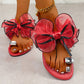 👡✨ Sandale de Plajă Elegante, cu Fundiță și Talpă Plată – Confort Absolut, Stil Fermecător și Pași Ușori! 🌊🎀
