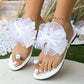 👡✨ Sandale de Plajă Elegante, cu Fundiță și Talpă Plată – Confort Absolut, Stil Fermecător și Pași Ușori! 🌊🎀